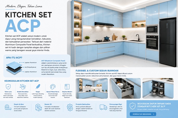 harga kitchen set acp permeter