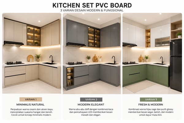 jasa kitchen set pvc board